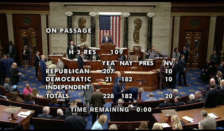 The House voted to strike down SAB 121 by a vote of 228 to 181  – shockingly with 21 Democrats joining the majority of Republicans. 